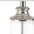 Clarity Glass Cylinder Table Lamp Set Of 2 Silver Cotton