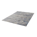 Abstract Area Rug Blue Cream Polyester