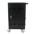 Mobile Charging Cart And Cabinet For Tablets Laptops 30 Device With Combination Lock Black Matt Black Steel