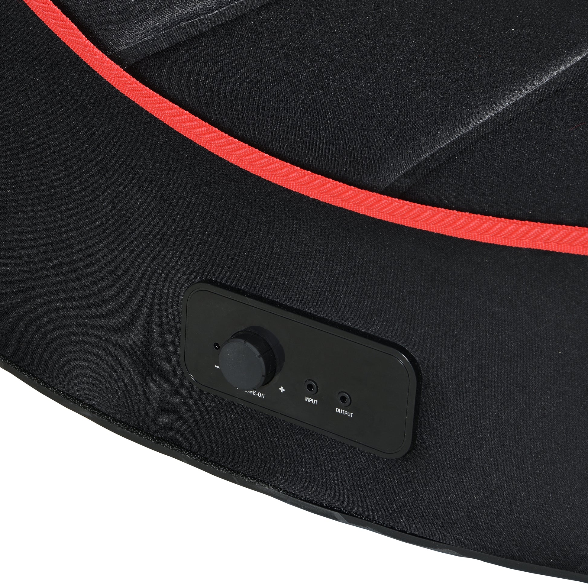 Foldable Gaming Chair With Onboard Speakers Black Red Polyester