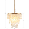 Layered Capiz Chandelier White Cotton