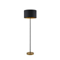 Metal Floor Lamp Black Cotton