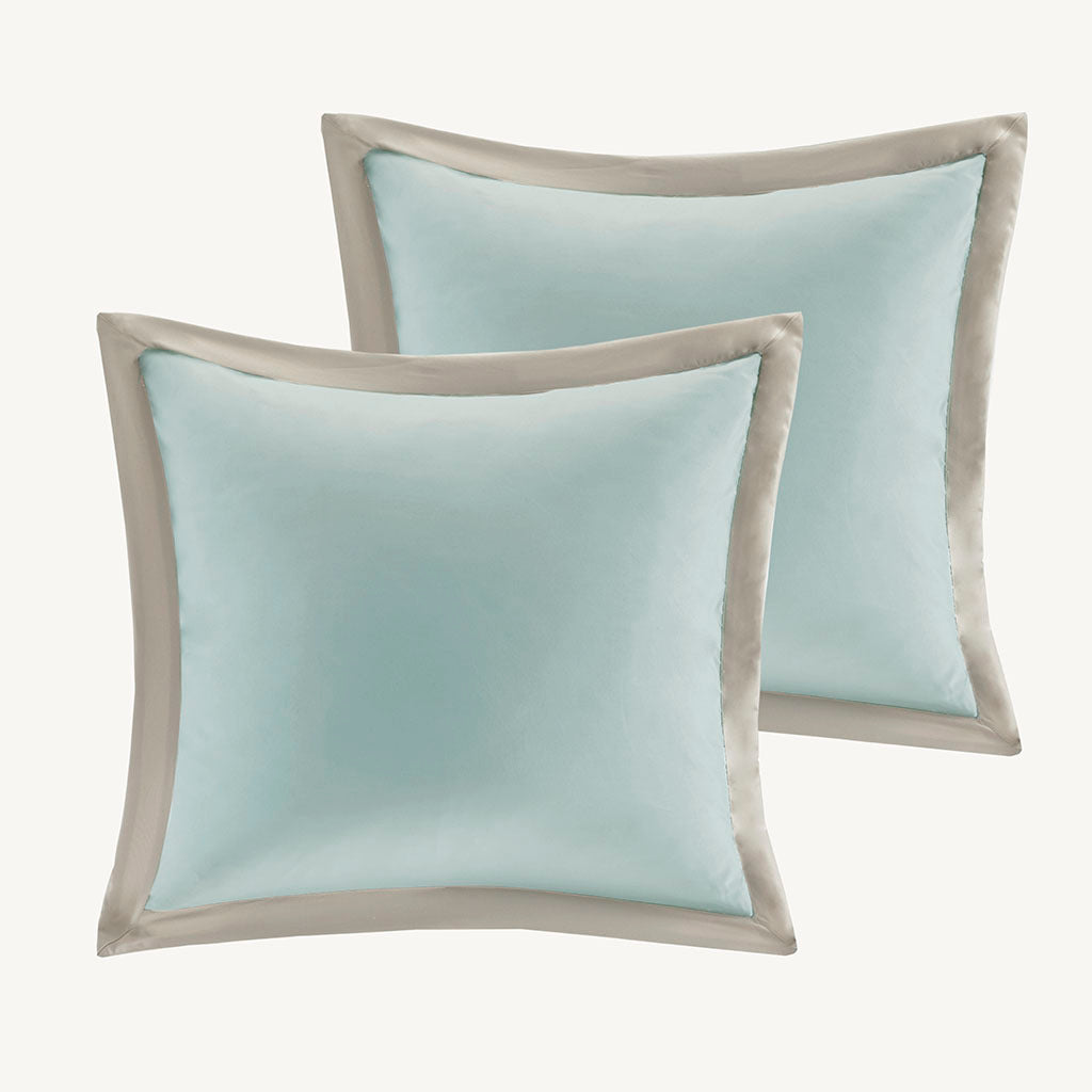 8 Piece Comforter Set Seafoam Polyester