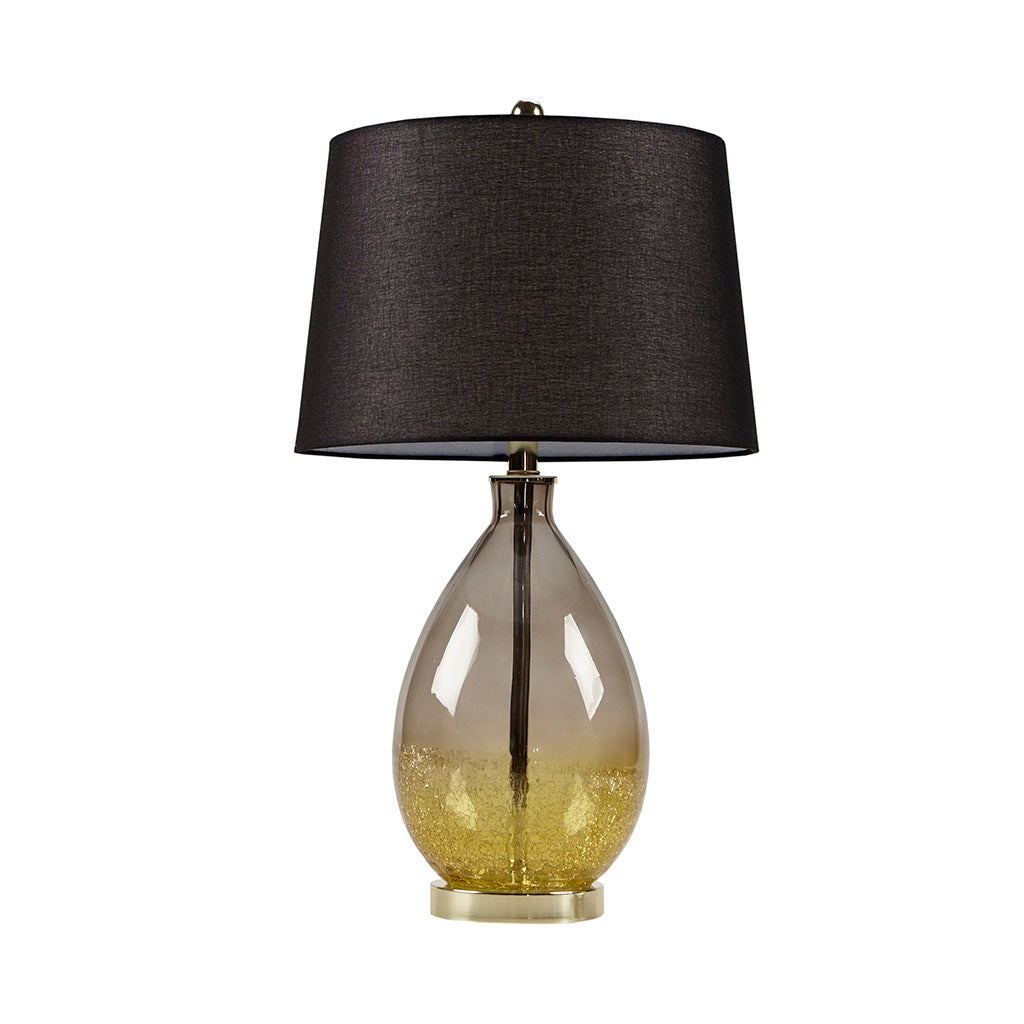 Cortina Ombre Glass Table Lamp, Set Of 2 Gold Cotton