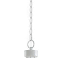 6 Light Metal Chandelier White Iron