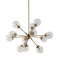 Paige 12 Light Chandelier With Oversized Globe Bulbs Gold Cotton