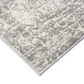 Distressed Medallion Woven Area Rug Cream Grey Polyester