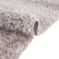 Super Soft Polyester Shag Area Rug Grey Polyester