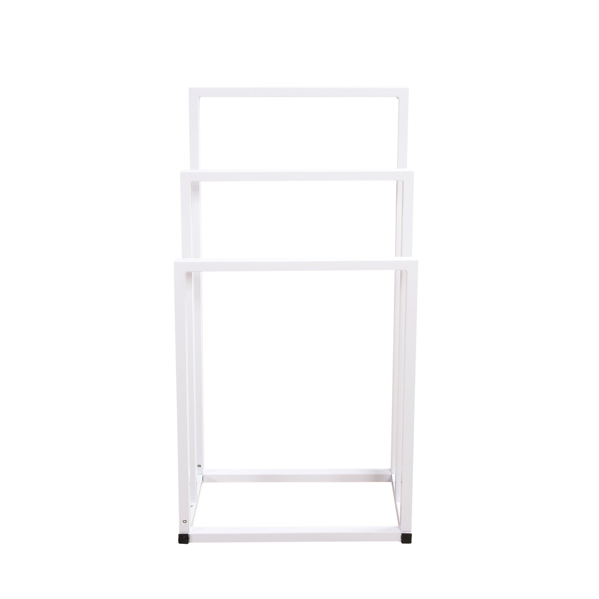 Metal Freestanding Towel Rack 3 Tiers Hand Towel Holder Organizer For Bathroom Accessories, White White Bathroom Metal