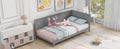 Twin Size Wood Daybed Sofa Bed, Gray Gray Solid Wood Mdf