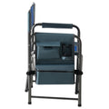 1 Piece Padded Folding Outdoor Chair With Storage Pockets,Lightweight Oversized Directors Chair For Indoor, Outdoor Camping, Picnics And Fishing,Blue Grey Blue Grey Steel