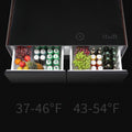 Modern Smart Coffee Table With Built In Fridge, Bluetooth Speaker, Wireless Charging Module, Touch Control Panel, Power Socket, Usb Interface, Outlet Protection, Atmosphere Light, And More, Brown Black Brown Built In Outlets Or Usb Primary Living Space