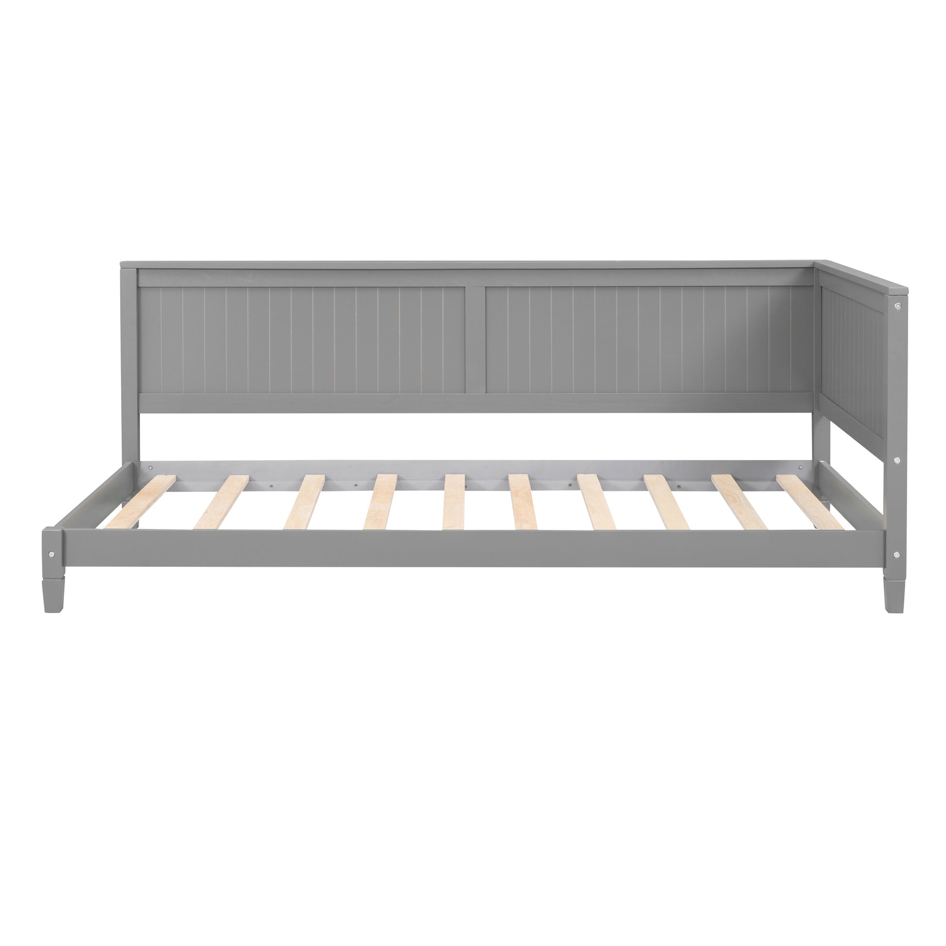 Twin Size Wood Daybed Sofa Bed, Gray Gray Solid Wood Mdf