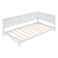 Twin Size Wood Daybed Sofa Bed, White White Solid Wood Mdf