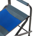 2 Piece Padded Folding Outdoor Chair With Storage Pockets,Lightweight Oversized Directors Chair For Indoor, Outdoor Camping, Picnics And Fishing,Blue Grey Blue Grey Steel