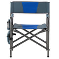 1 Piece Padded Folding Outdoor Chair With Storage Pockets,Lightweight Oversized Directors Chair For Indoor, Outdoor Camping, Picnics And Fishing,Blue Grey Blue Grey Steel