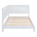 Twin Size Wood Daybed Sofa Bed, White White Solid Wood Mdf