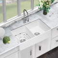 Farmhouse Apron Front White Ceramic Kitchen Sink White Ceramic