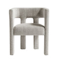 Contemporary Designed Fabric Upholstered Accent Chair Dining Chair For Living Room, Bedroom, Dining Room, Gray Gray Linen