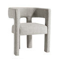 Contemporary Designed Fabric Upholstered Accent Chair Dining Chair For Living Room, Bedroom, Dining Room, Gray Gray Linen