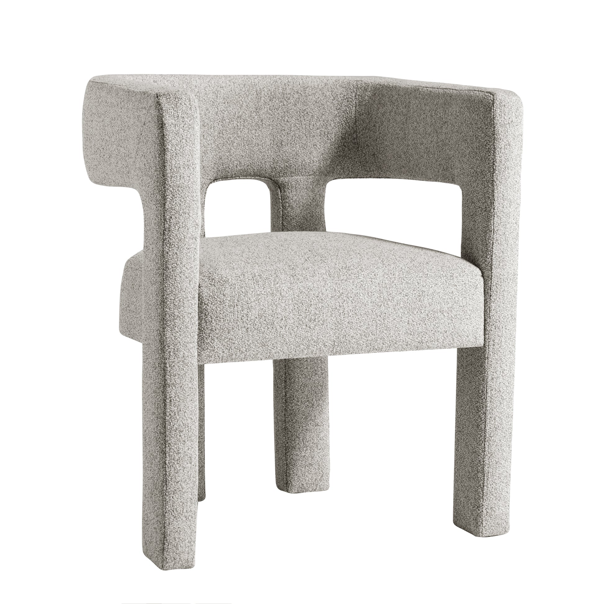 Contemporary Designed Fabric Upholstered Accent Chair Dining Chair For Living Room, Bedroom, Dining Room, Gray Gray Linen