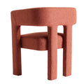 Contemporary Designed Fabric Upholstered Accent Chair Dining Chair For Living Room, Bedroom, Dining Room, Orange Orange Linen