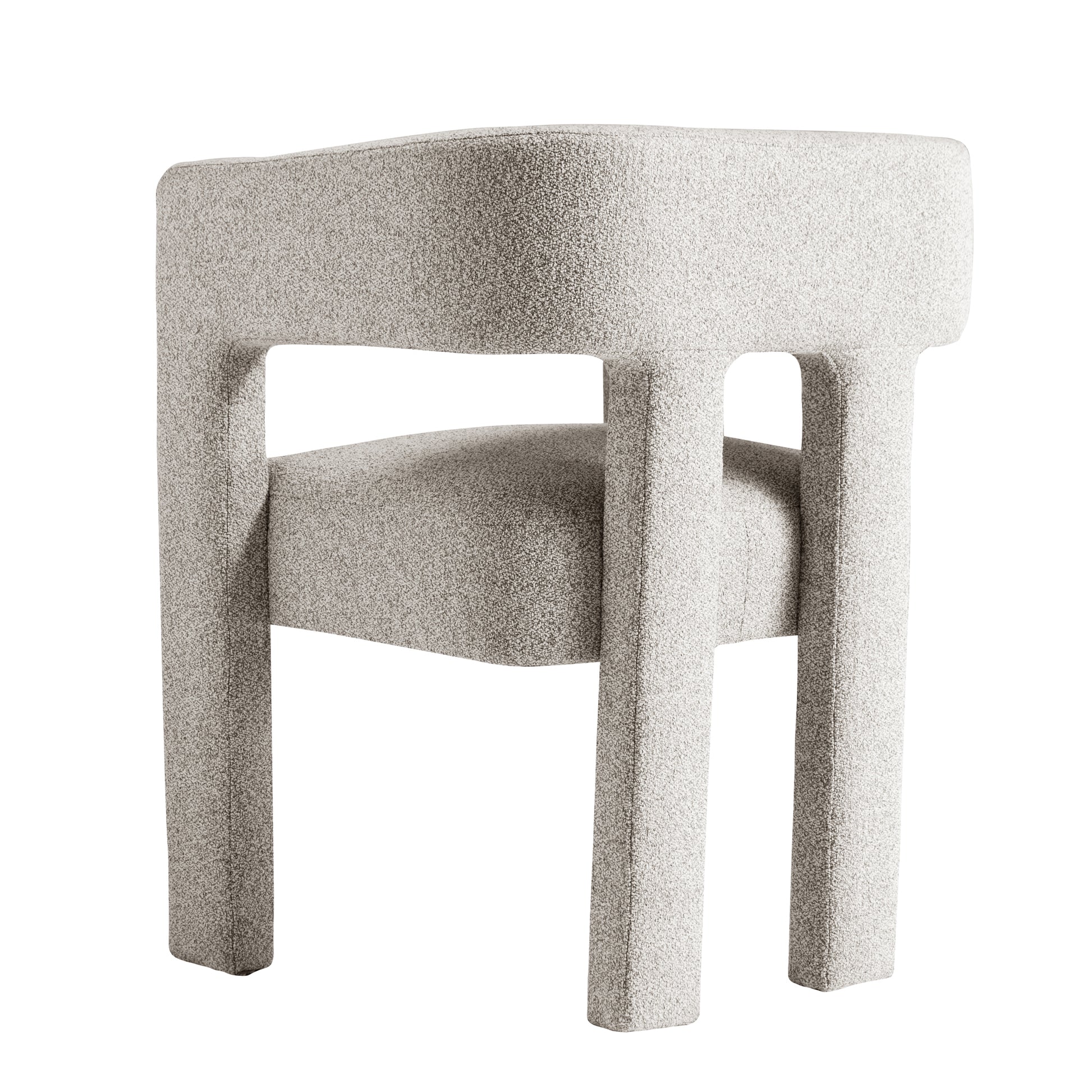 Contemporary Designed Fabric Upholstered Accent Chair Dining Chair For Living Room, Bedroom, Dining Room, Gray Gray Linen