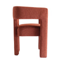 Contemporary Designed Fabric Upholstered Accent Chair Dining Chair For Living Room, Bedroom, Dining Room, Orange Orange Linen