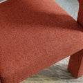 Contemporary Designed Fabric Upholstered Accent Chair Dining Chair For Living Room, Bedroom, Dining Room, Orange Orange Linen