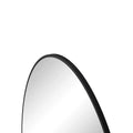 Wall Mirror 42 Inch Black Circular Mirror Metal Framed Mirror Round Vanity Mirror Dressing Mirror, For Bathroom, Living Room, Bedroom Wall Decor Black Glass