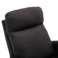 Coolmore Rocking Chair, Modern Glider Chair, Recliner Armchair With Wood Legs And Side Pocket, Nursery Rocking Accent Chair With High Back For Living Room Bedroom Black Linen Black Foam Linen