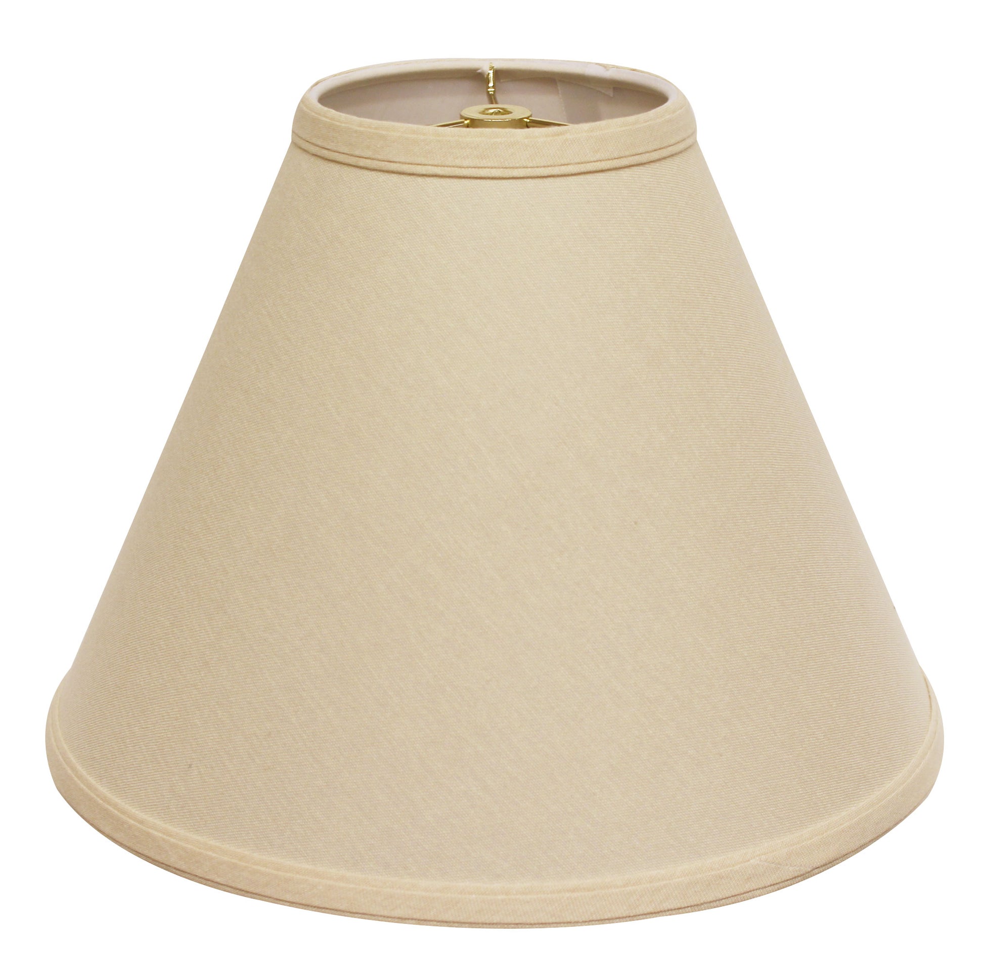 Deep Cone Hardback Lampshade With Washer Fitter, Beige Color Fabric Lampshade For Table Lamps, Natural Linen, 5" Top X 13" Bottom X 10" Height Beige Linen