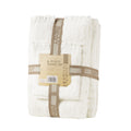 Cotton Dobby Slub 6 Piece Towel Set Ivory Cotton