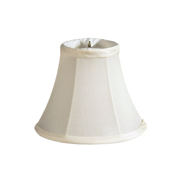 Slant Pure Silk Pongee Chandelier Lampshade With Flame Clip, Egg Set Of 6 White Pongee Silk