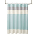 Faux Silk Shower Curtain Aqua Polyester