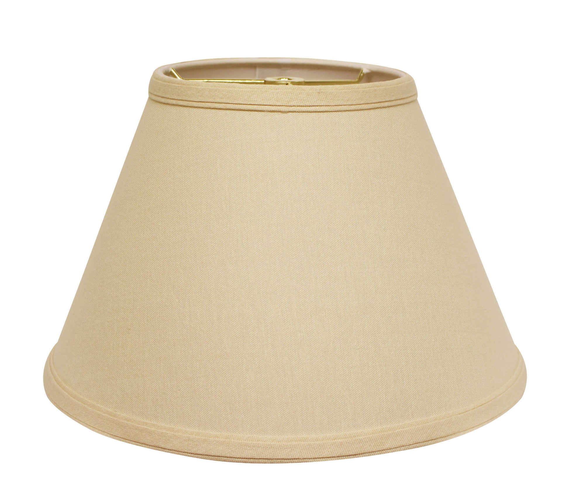 Slant Empire Hardback Lampshade With Washer Fitter, Beige Beige Linen