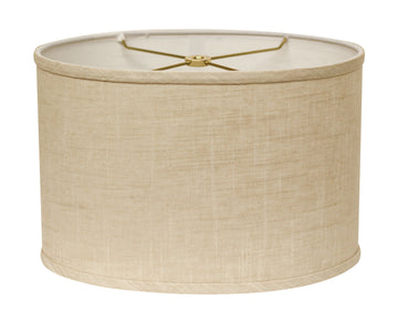 Slant Retro Oval Hardback Lampshade With Washer Fitter, Stonewash White Linen