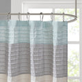 Faux Silk Shower Curtain Aqua Polyester