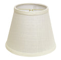 Empire Hardback Lampshade With Bulb Clip, White Fabric Lampshade For Table Lamps, Natural Linen, 5