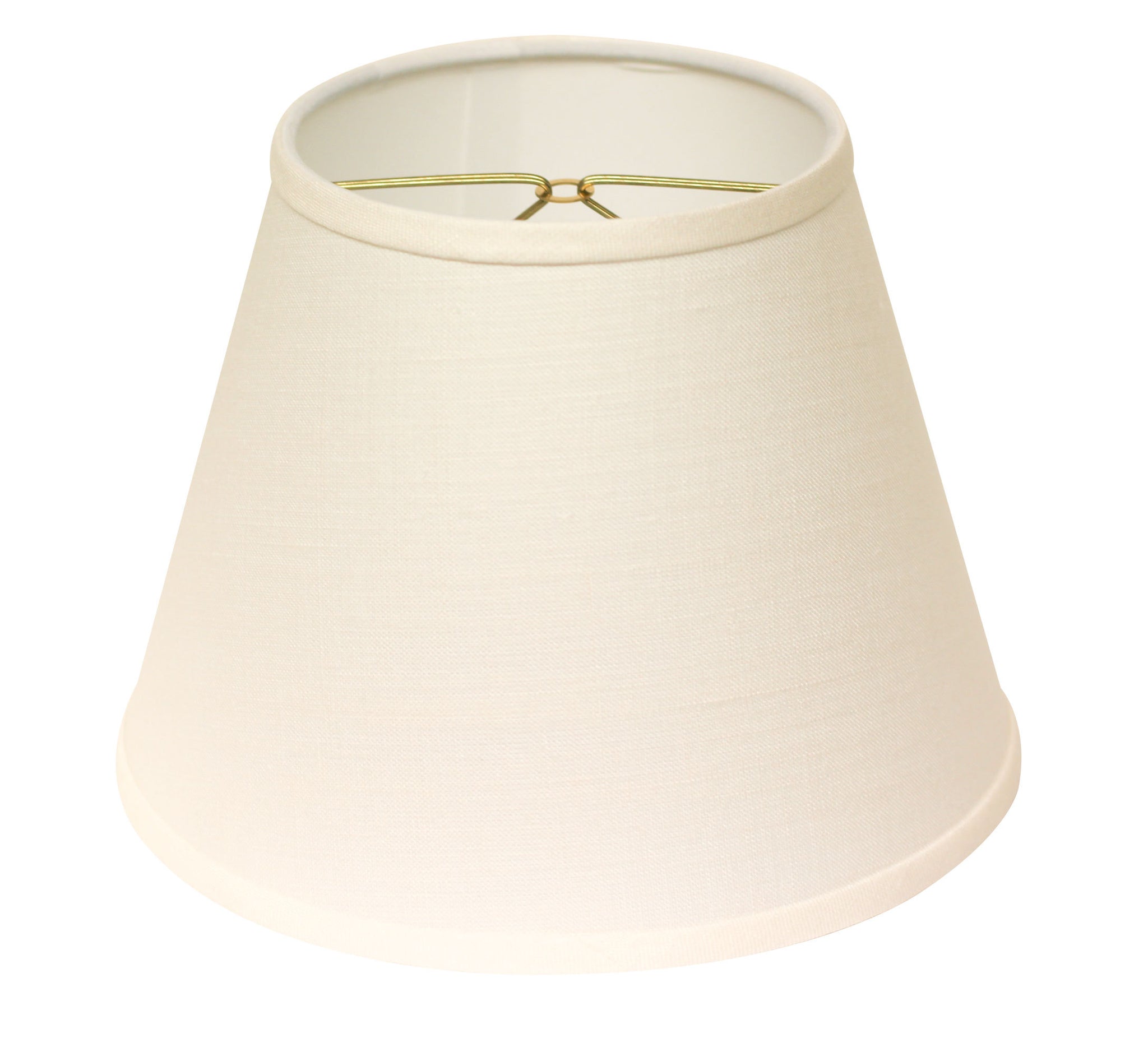 Slant Empire Hardback Lampshade With Bulb Clip, White White Linen