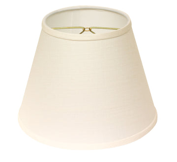 Slant Empire Hardback Lampshade With Bulb Clip, White White Linen