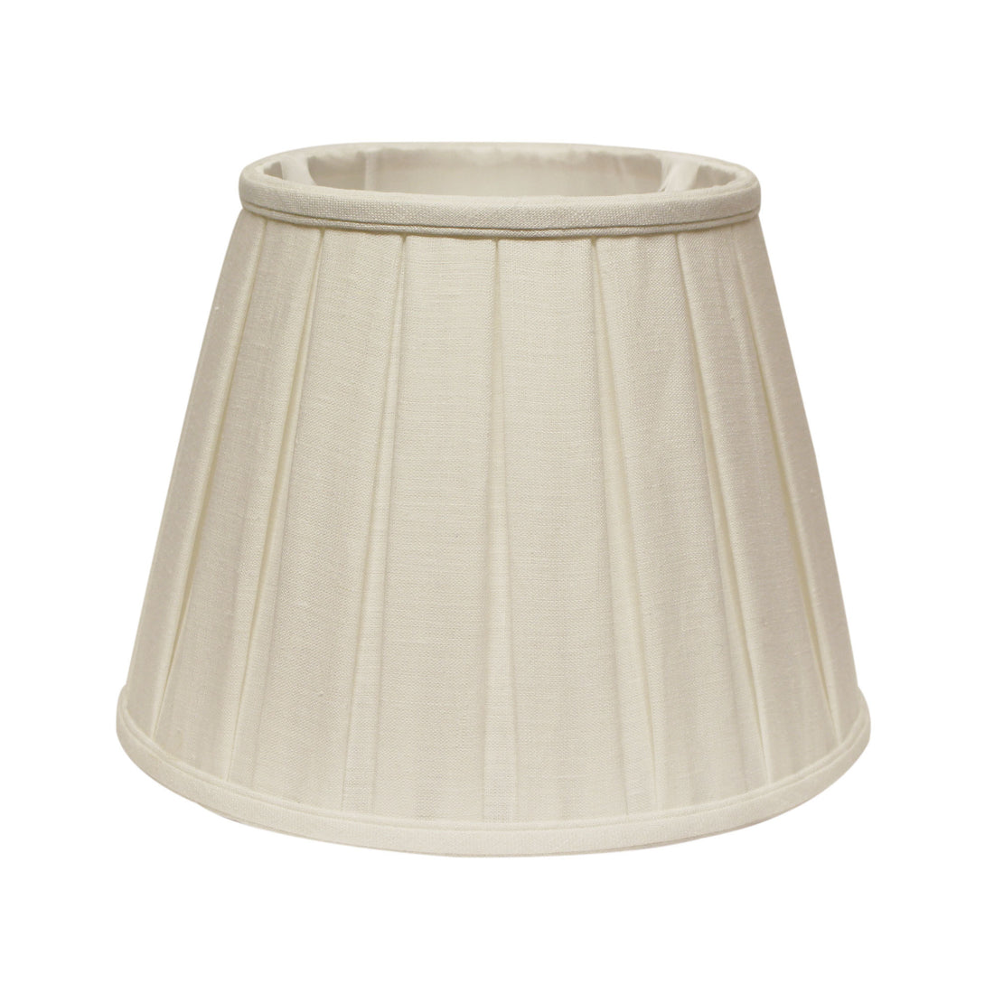 Slant Linen Box Pleat Softback Lampshade With Washer Fitter, White White Linen