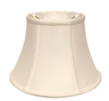 Slant Shallow Drum Softback Lampshade With Uno Fitter, White White Shantung