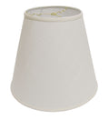 Deep Cone Hardback Lampshade With Washer Fitter, White Fabric Lampshade For Table Lamps, Natural Linen, 9