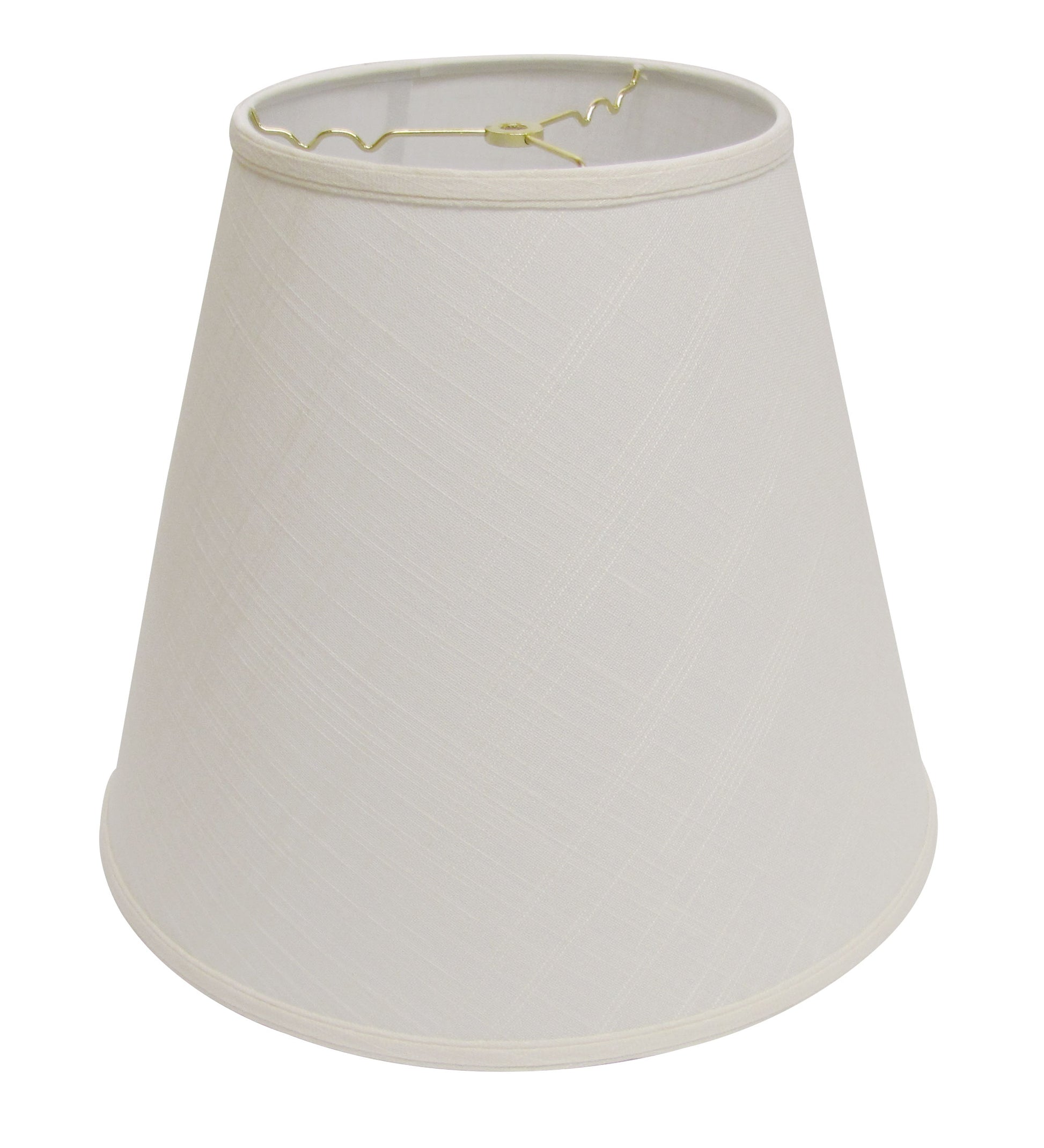 Deep Cone Hardback Lampshade With Washer Fitter, White Fabric Lampshade For Table Lamps, Natural Linen, 9" Top X 16" Bottom X 14" Height White Linen