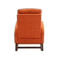 Coolmore Rocking Chair, Modern Glider Chair, Recliner Armchair With Wood Legs And Side Pocket, Nursery Rocking Accent Chair With High Back For Living Room Bedroom Orange Linen Orange Foam Linen