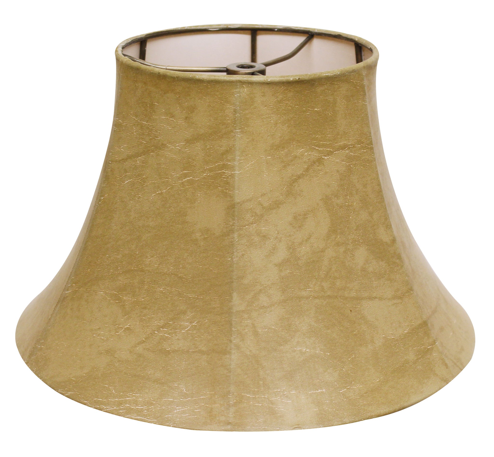 Slant Transitional Bell Faux Leather Softback Lampshade With Washer Fitter, 04 Faux Animal Hide Multicolor Parchment