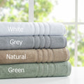 Sustainable Antimicrobial Bath Towel 6 Piece Set Green Polyester