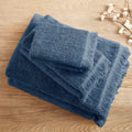 Cotton Dobby Slub 6 Piece Towel Set Navy Cotton