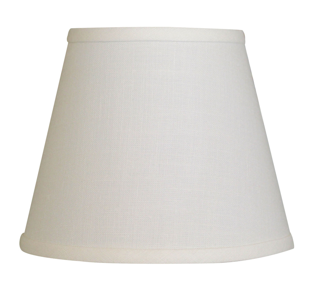 Slant Empire Hardback Lampshade With Bulb Clip, White White Linen